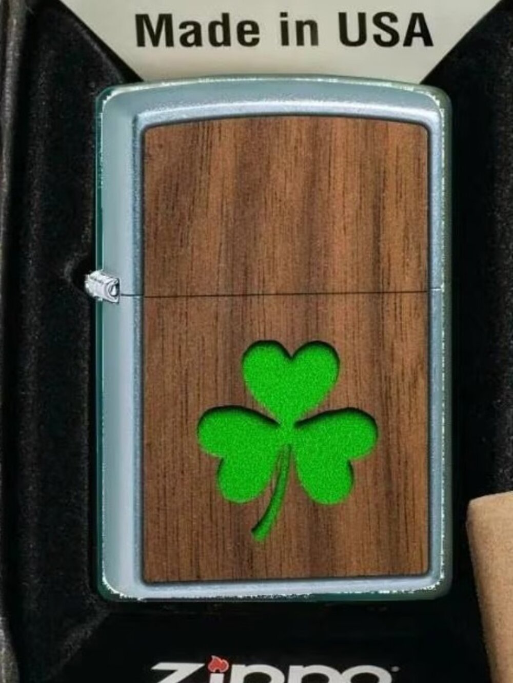 Woodchuck Lucky Clover Shamrock Zippo